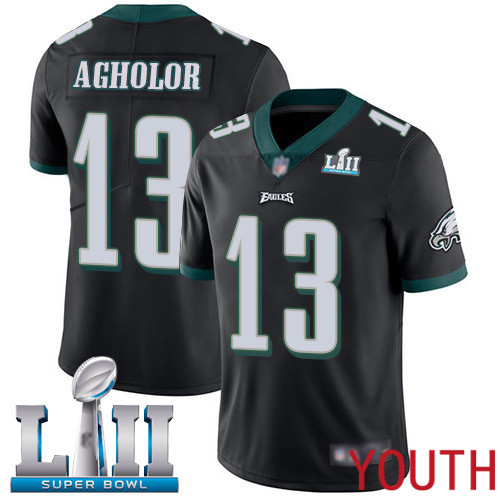Youth Philadelphia Eagles #13 Nelson Agholor Black Alternate Vapor Untouchable NFL Jersey Limited Player Super